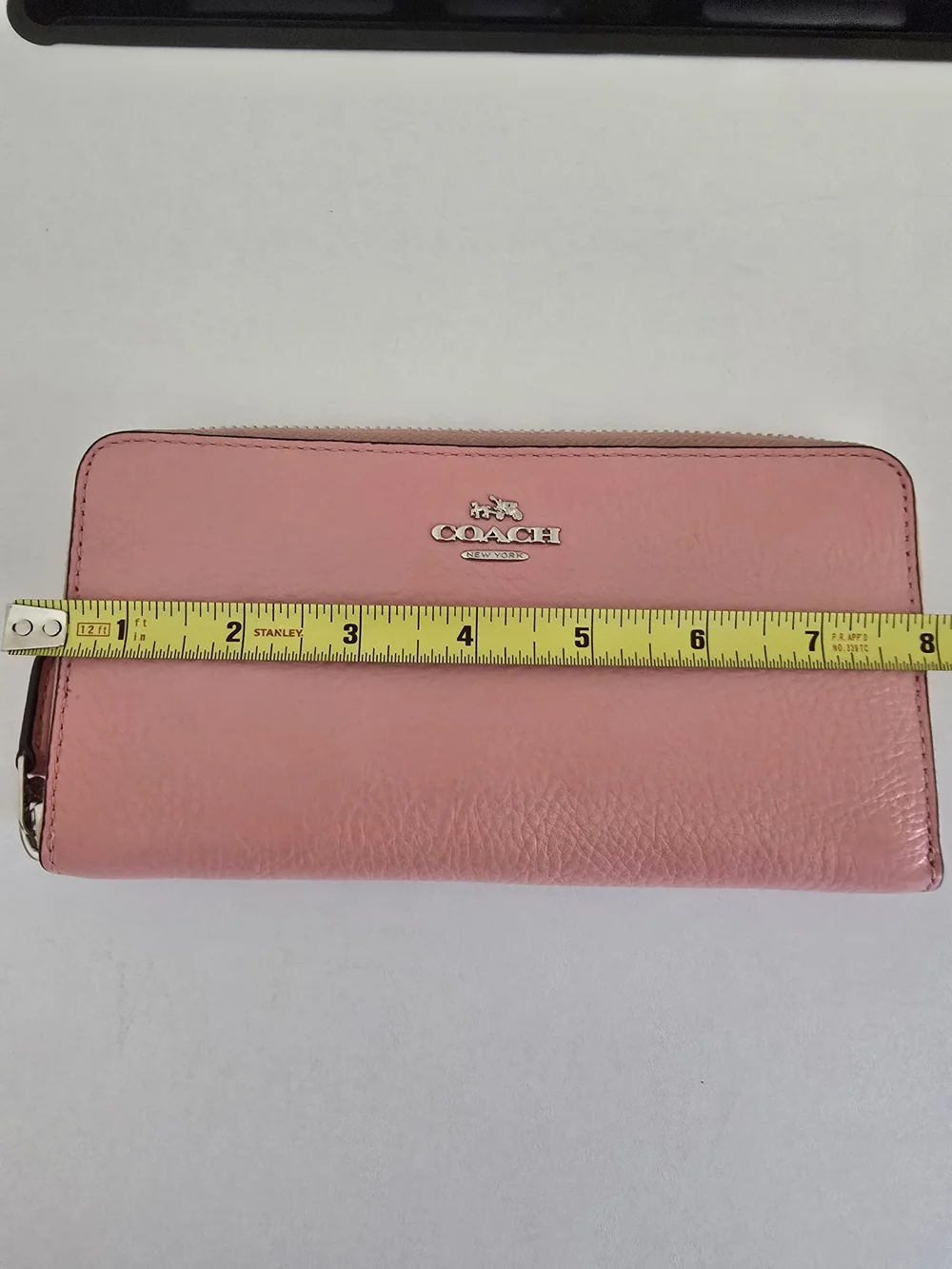 COACH Pink Leather Zip Wallet
